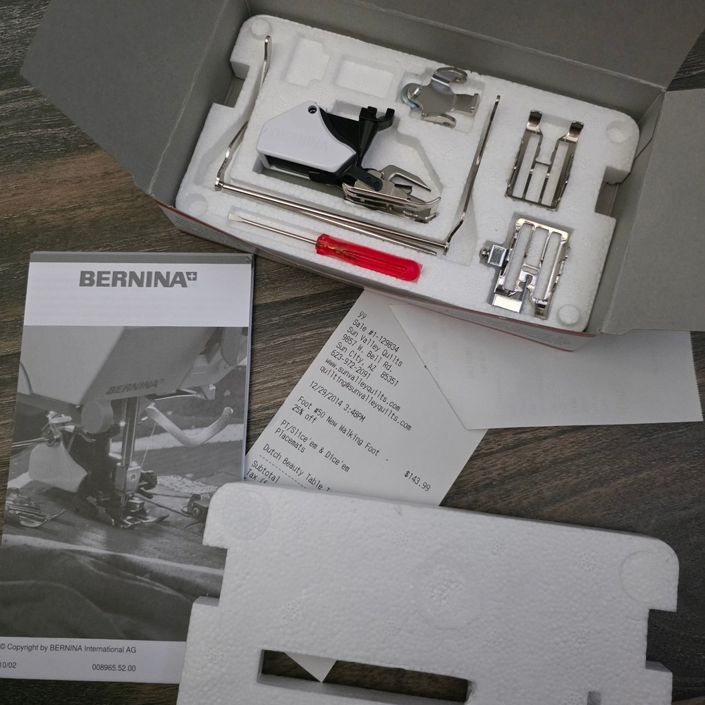 Bernina Three Sole Walking Foot with Seam Guide 008969.72.00 Swiss Made Set - Picture 2 of 10